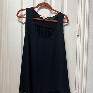 LOFT Black Asymmetrical Tank Top